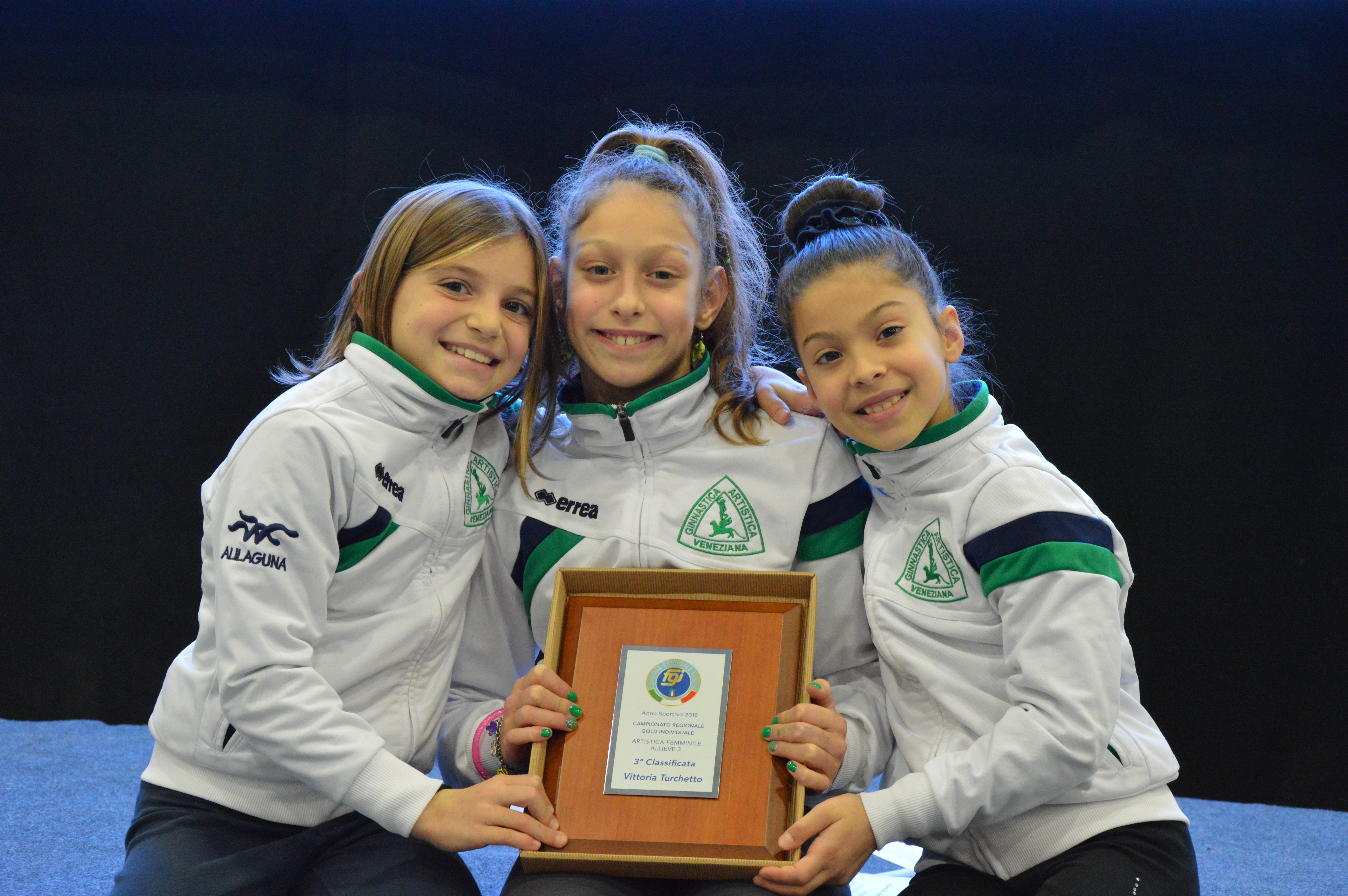 Rachele,Vittoria e Uma premiate alla festa della ginnastica 2018